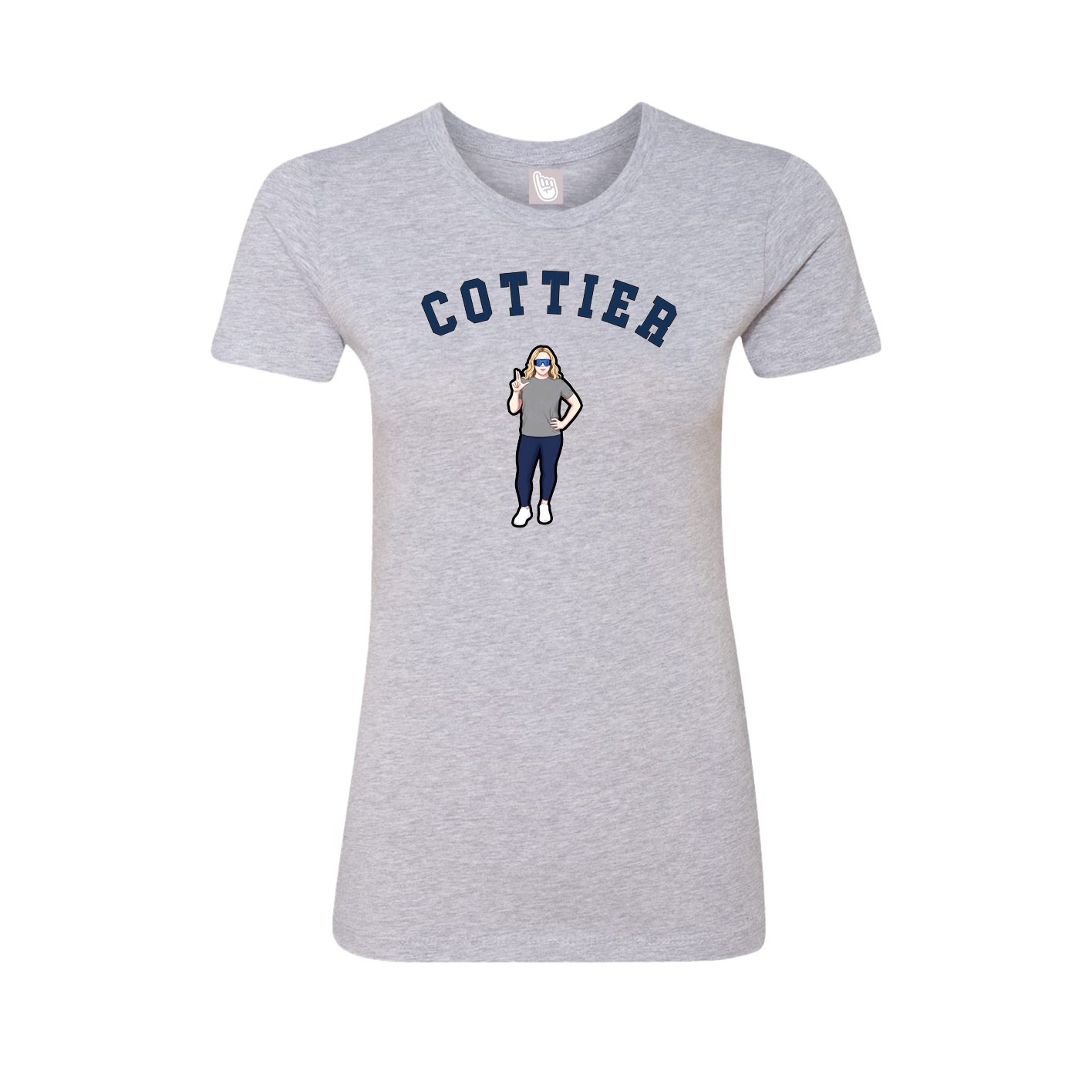 Fitted Women's Tee — Shirsey Arch in Grey