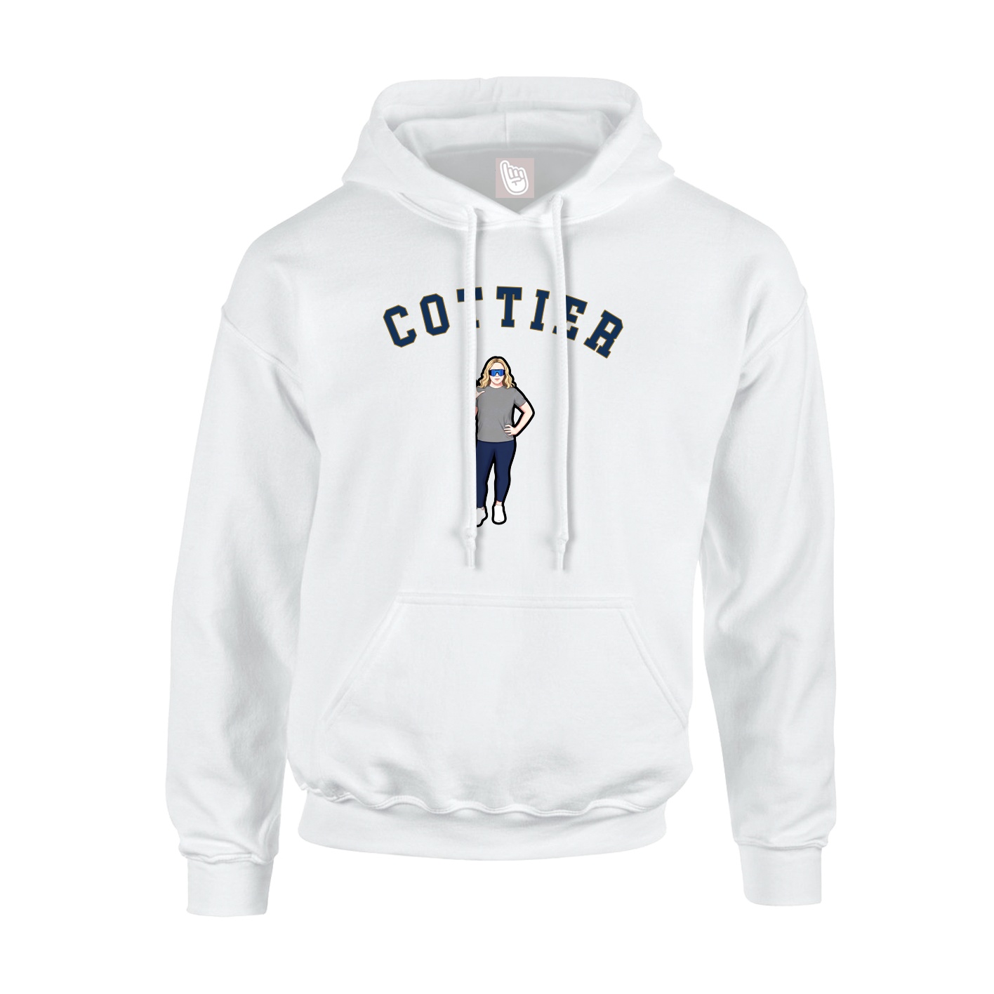 Youth Hoodie — Shirsey Arch in White