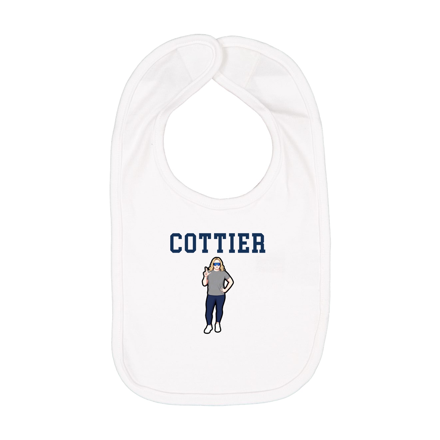 Infant Bib — Shirsey in White