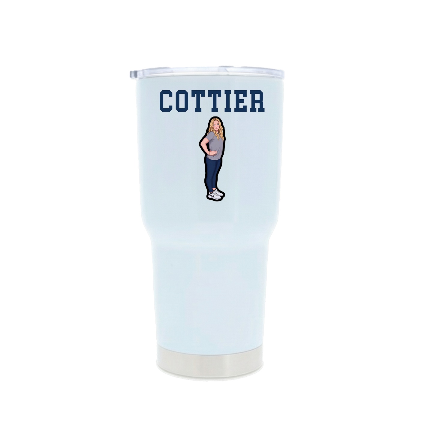 30oz Stainless Steel Tumbler — Shirsey in White