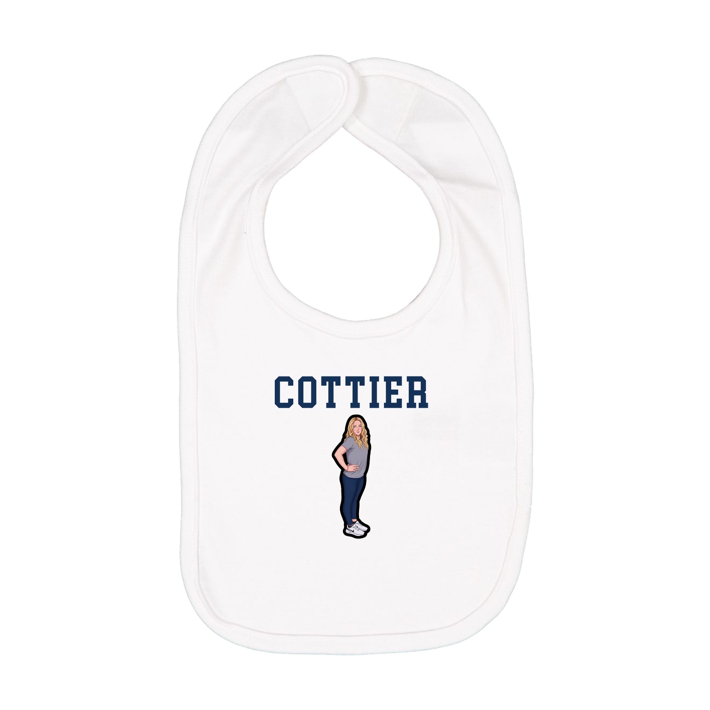 Infant Bib — Shirsey in White