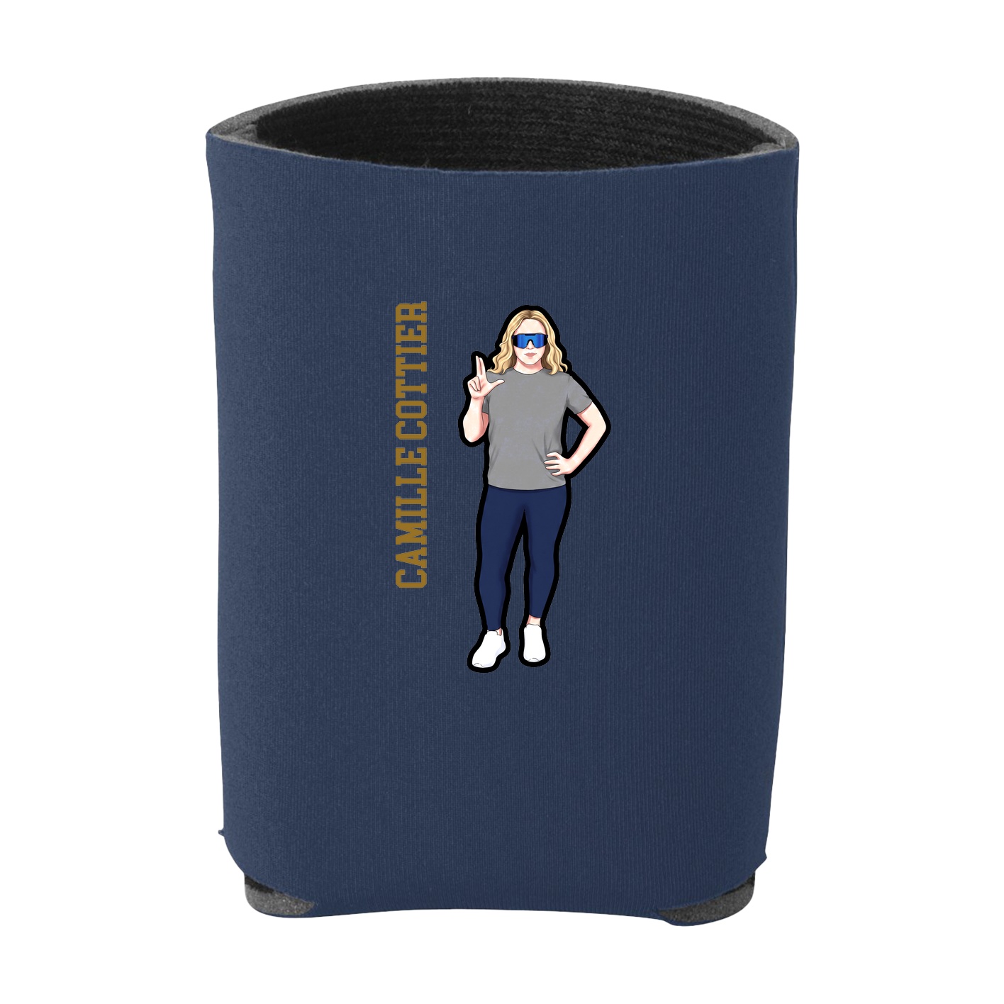Can Holder — Name Vertical in Navy
