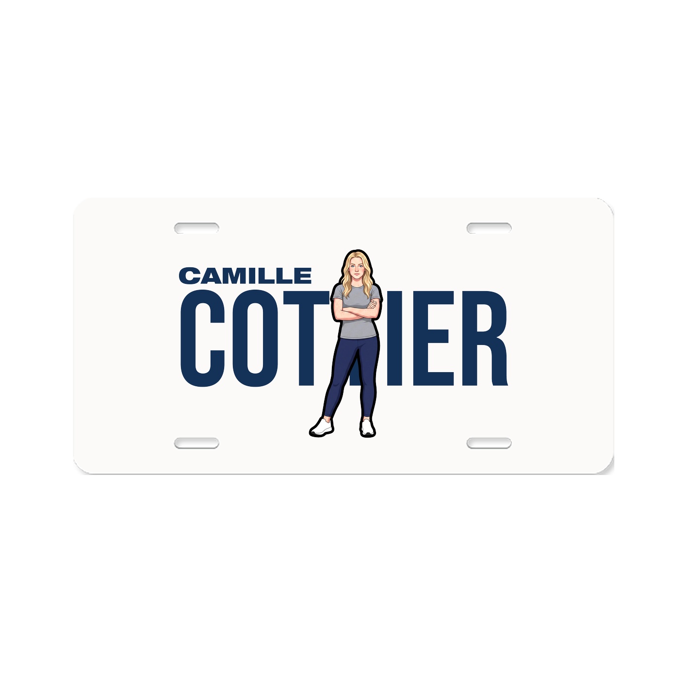 License Plate — Player Name in Classic
