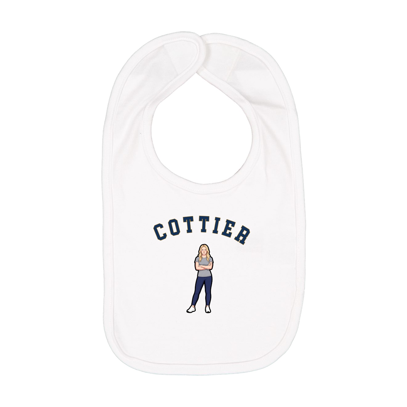 Infant Bib — Shirsey Arch in White