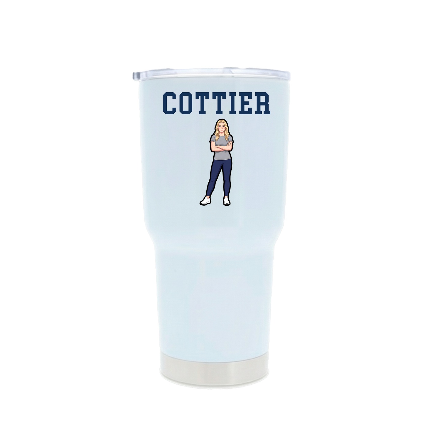 30oz Stainless Steel Tumbler — Shirsey in White