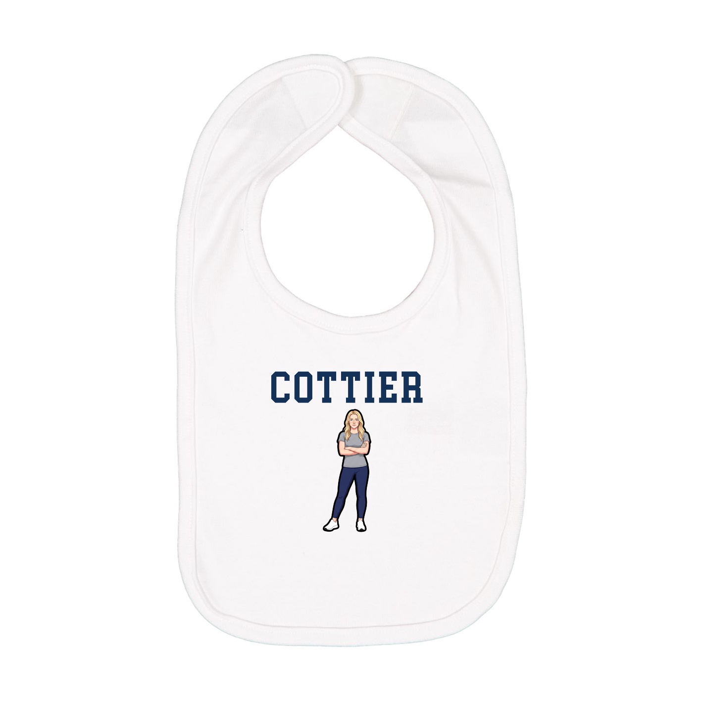 Infant Bib — Shirsey in White