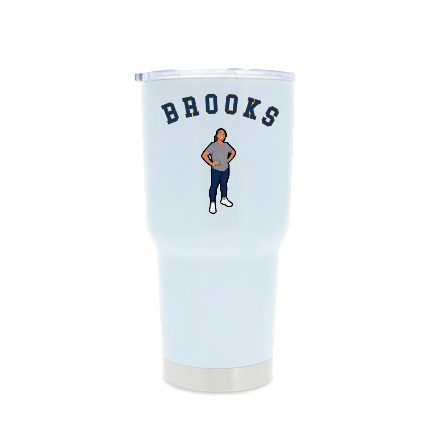 30oz Stainless Steel Tumbler — Shirsey Arch in White