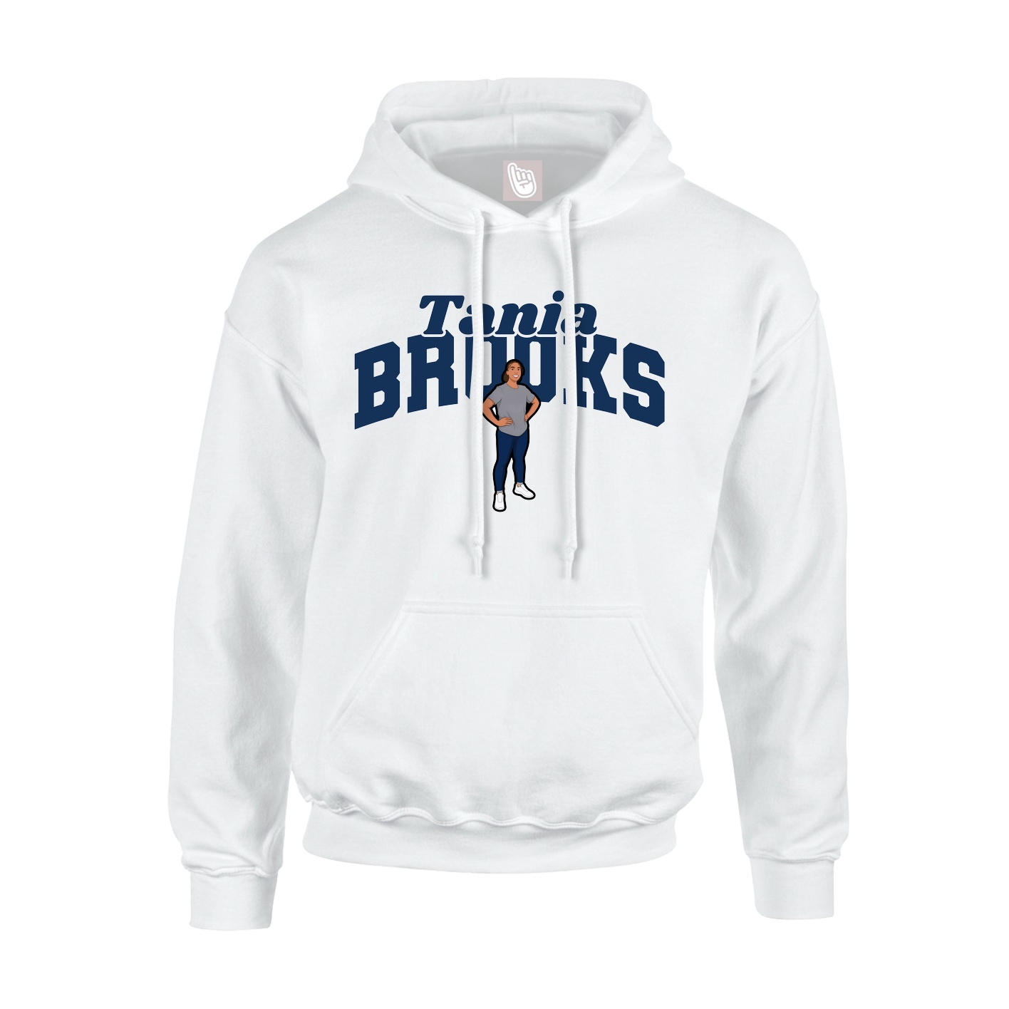 Youth Hoodie — Signature Arch in White