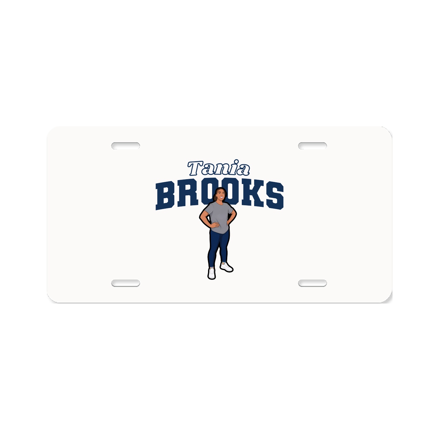 License Plate — Name Arch in Classic