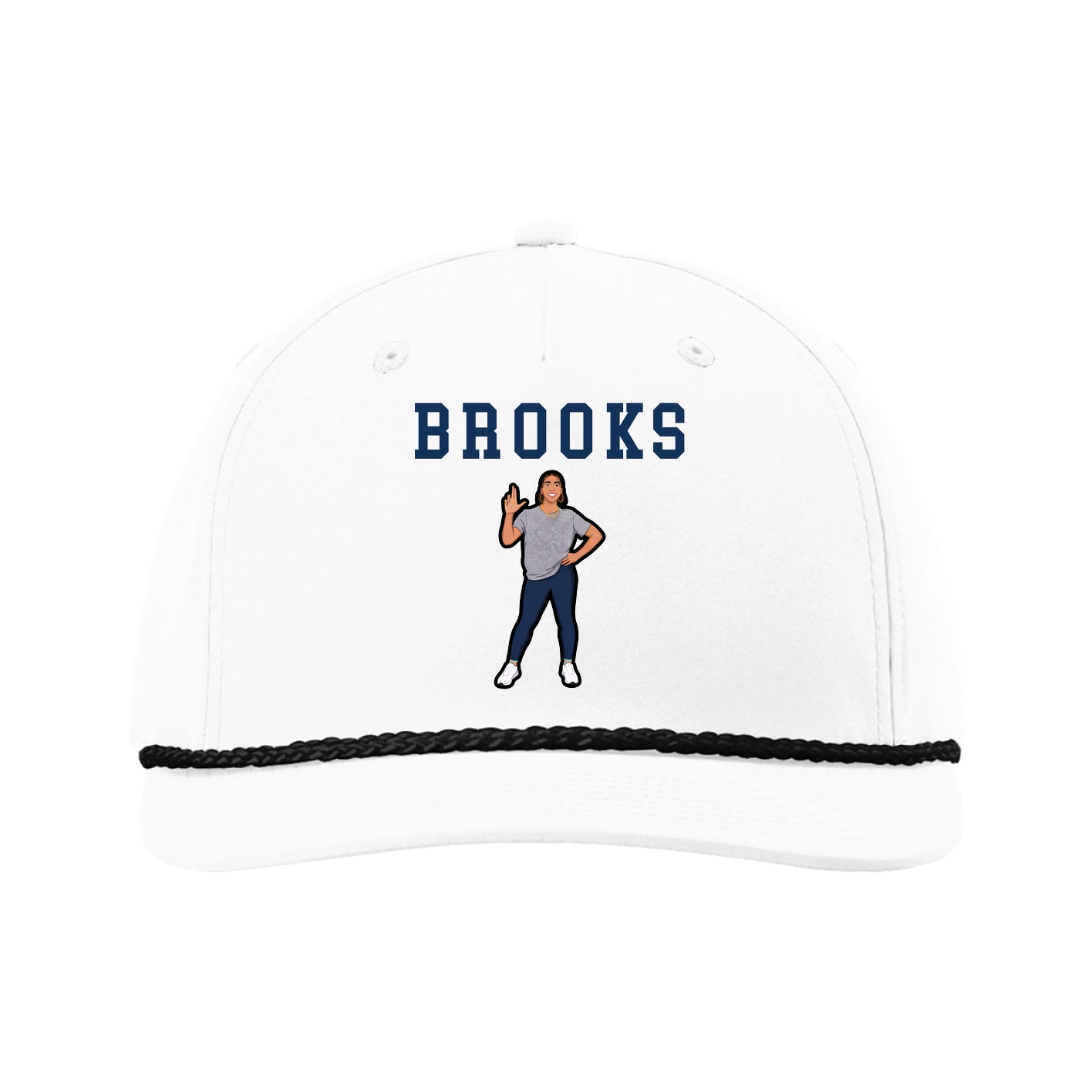 Five-Panel Classic Rope Cap — Shirsey in White
