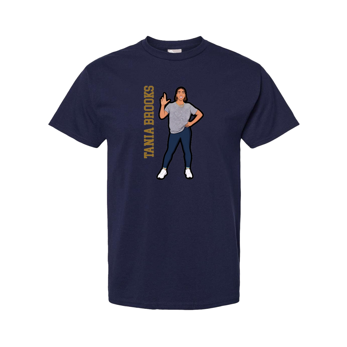 Youth Tee — Name Vertical in Navy