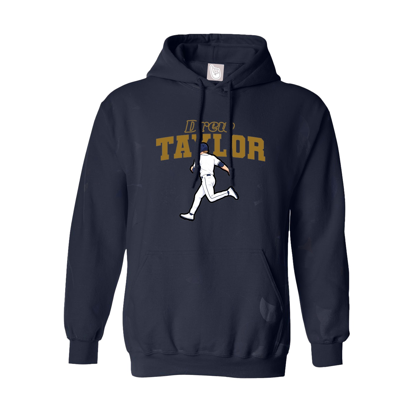 Youth Hoodie — Name Arch in Navy