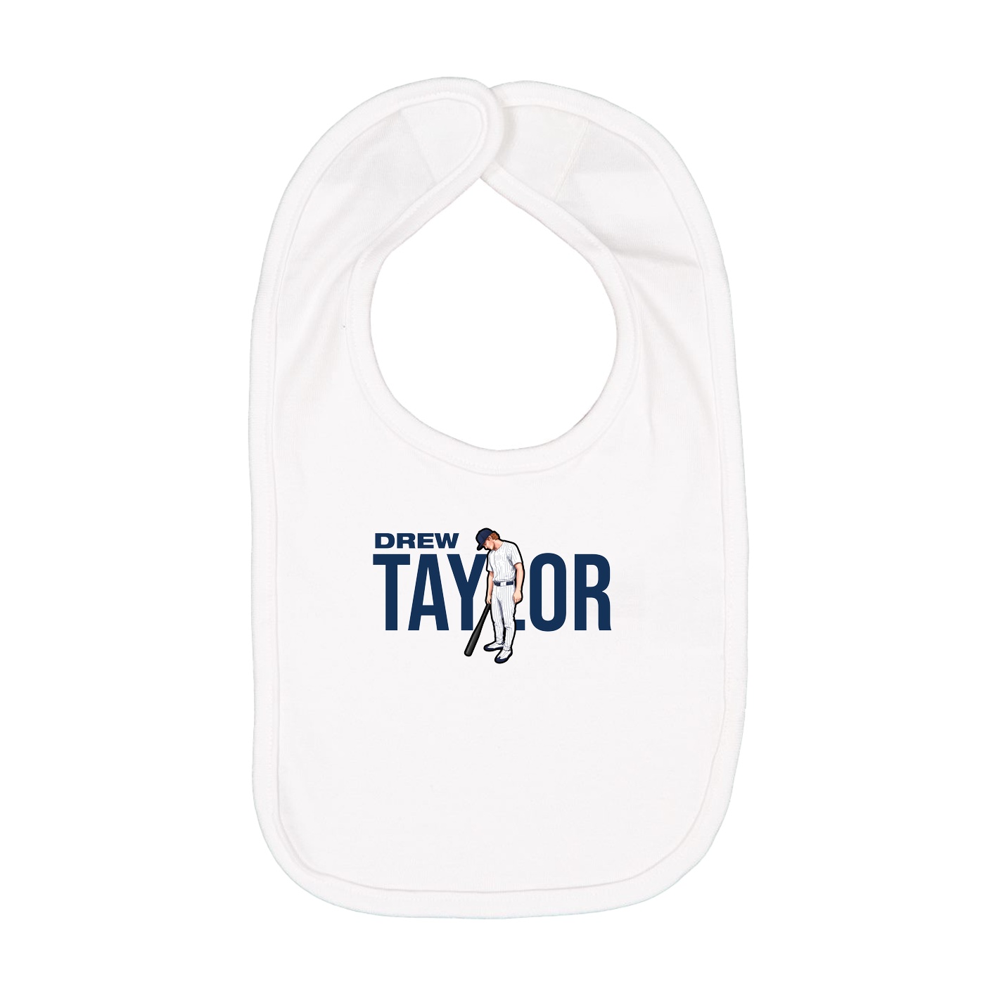 Infant Bib — Player Name in White