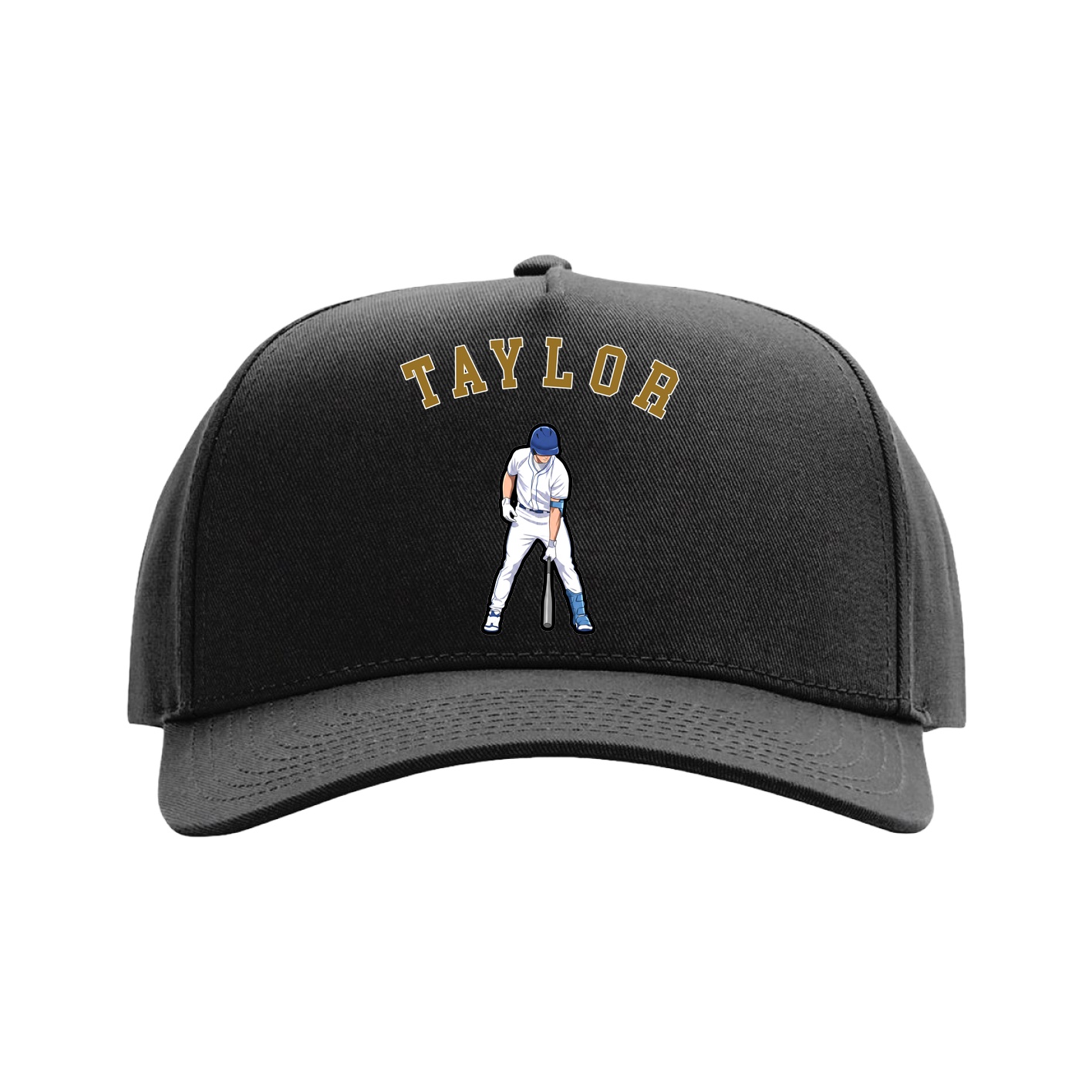 Full Fabric Five-Panel Champ Cap — Shirsey Arch in Black