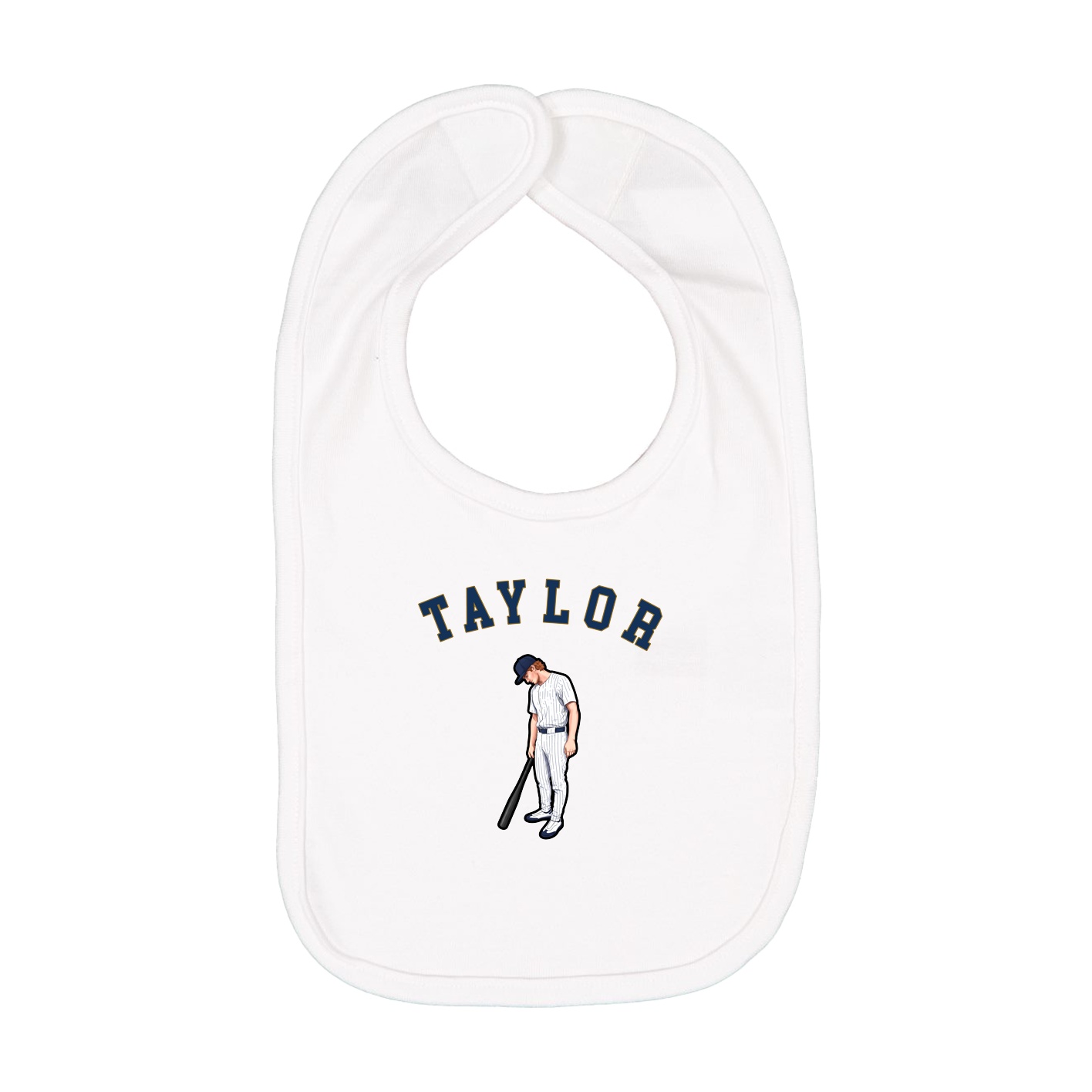 Infant Bib — Shirsey Arch in White