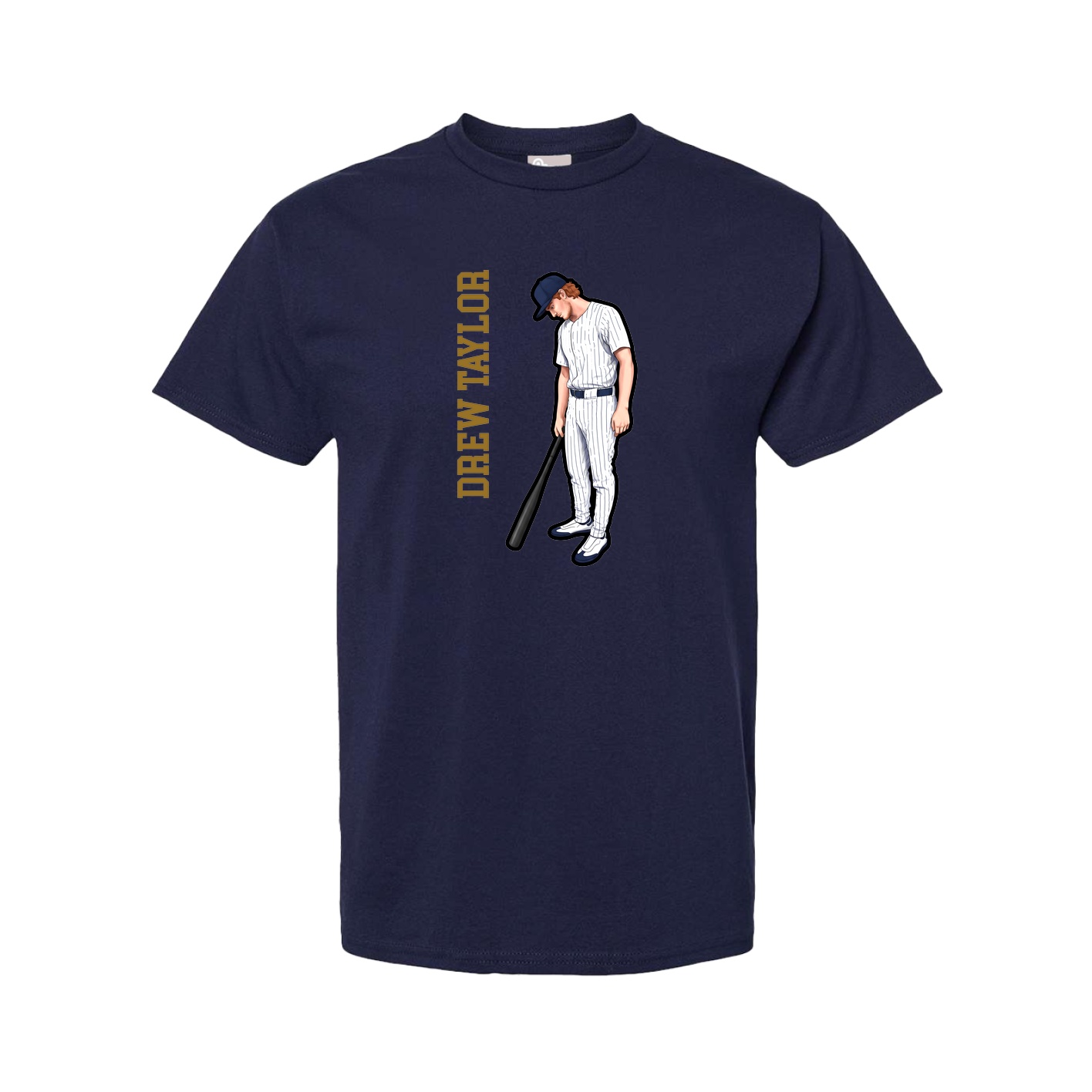 Youth Tee — Name Vertical in Navy