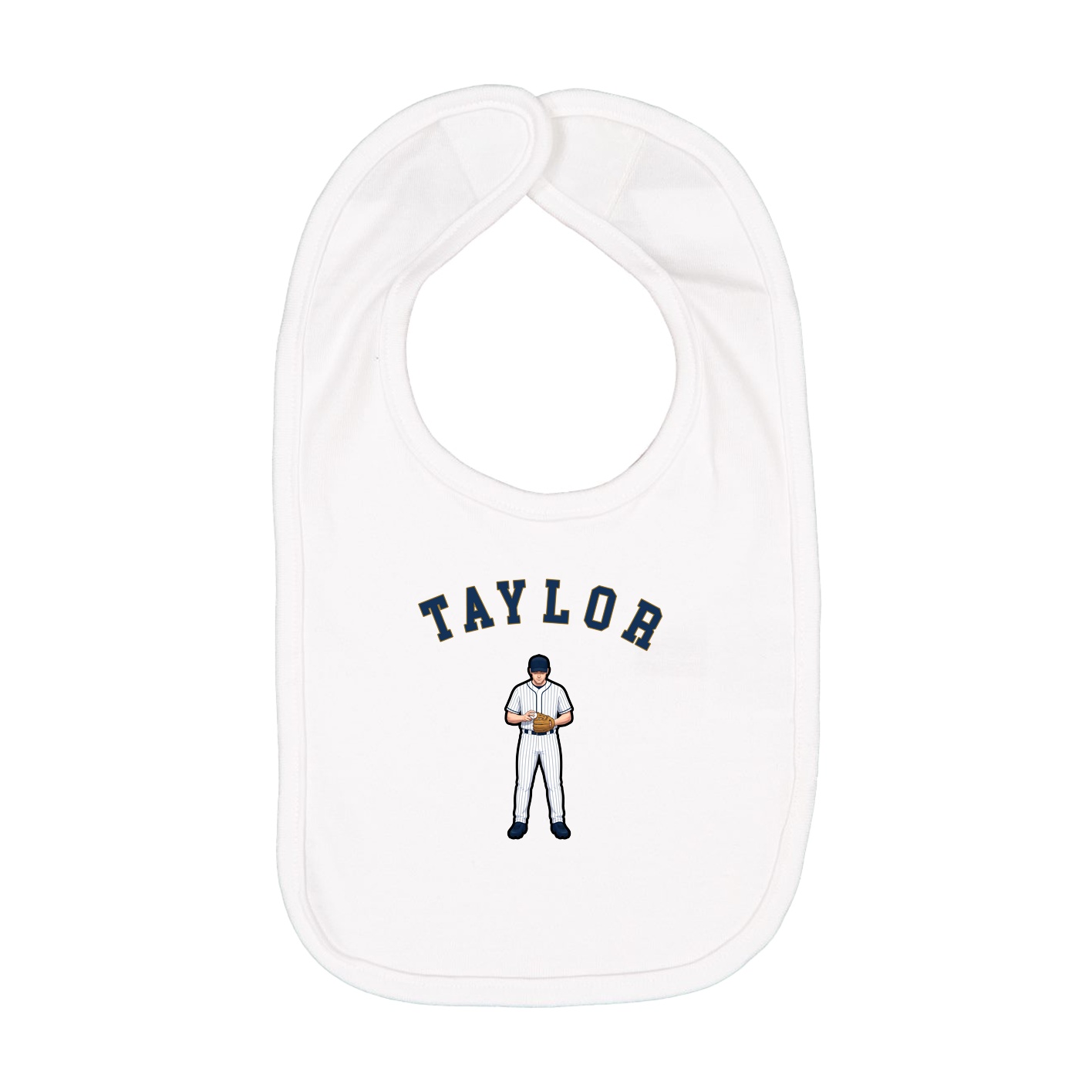 Infant Bib — Shirsey Arch in White