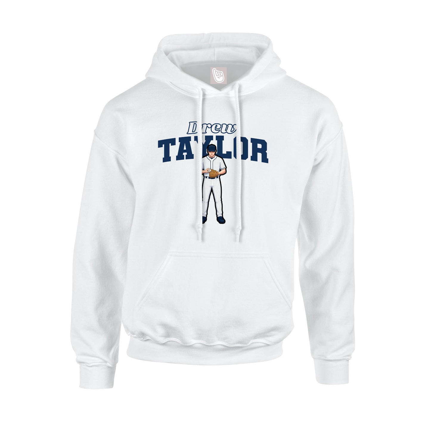 Hoodie — Name Arch in White