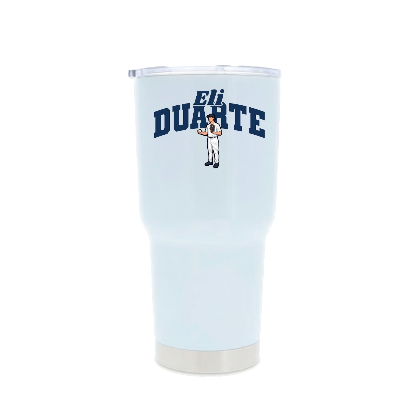 30oz Stainless Steel Tumbler — Signature Arch in White