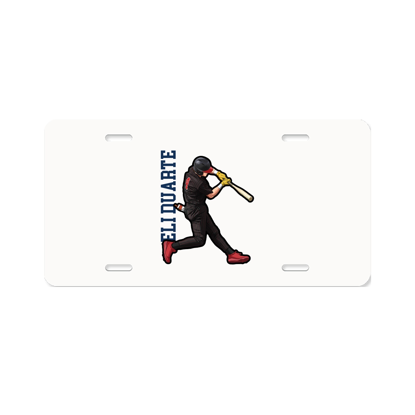 License Plate — Name Vertical in Classic