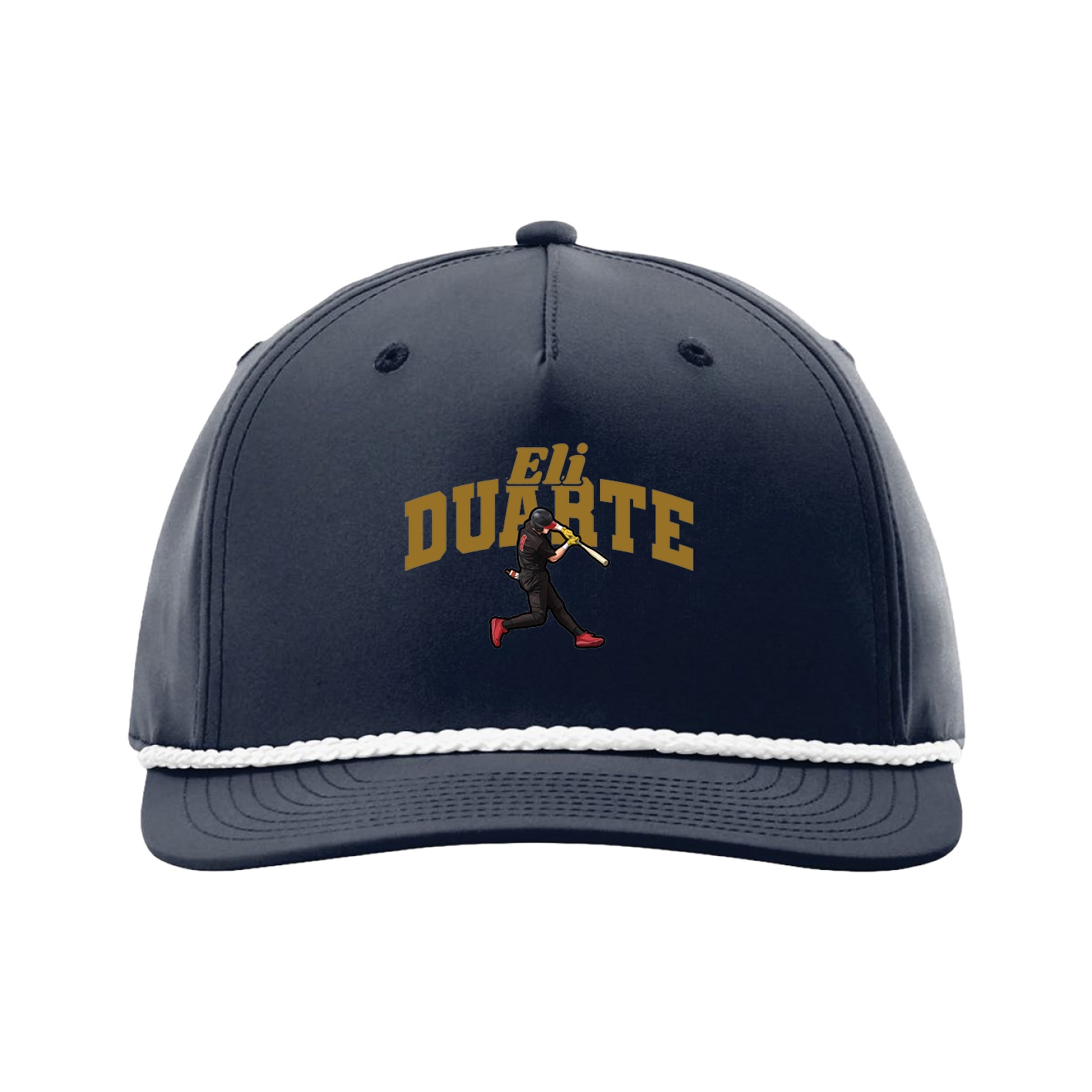 Five-Panel Classic Rope Cap — Signature Arch in Navy