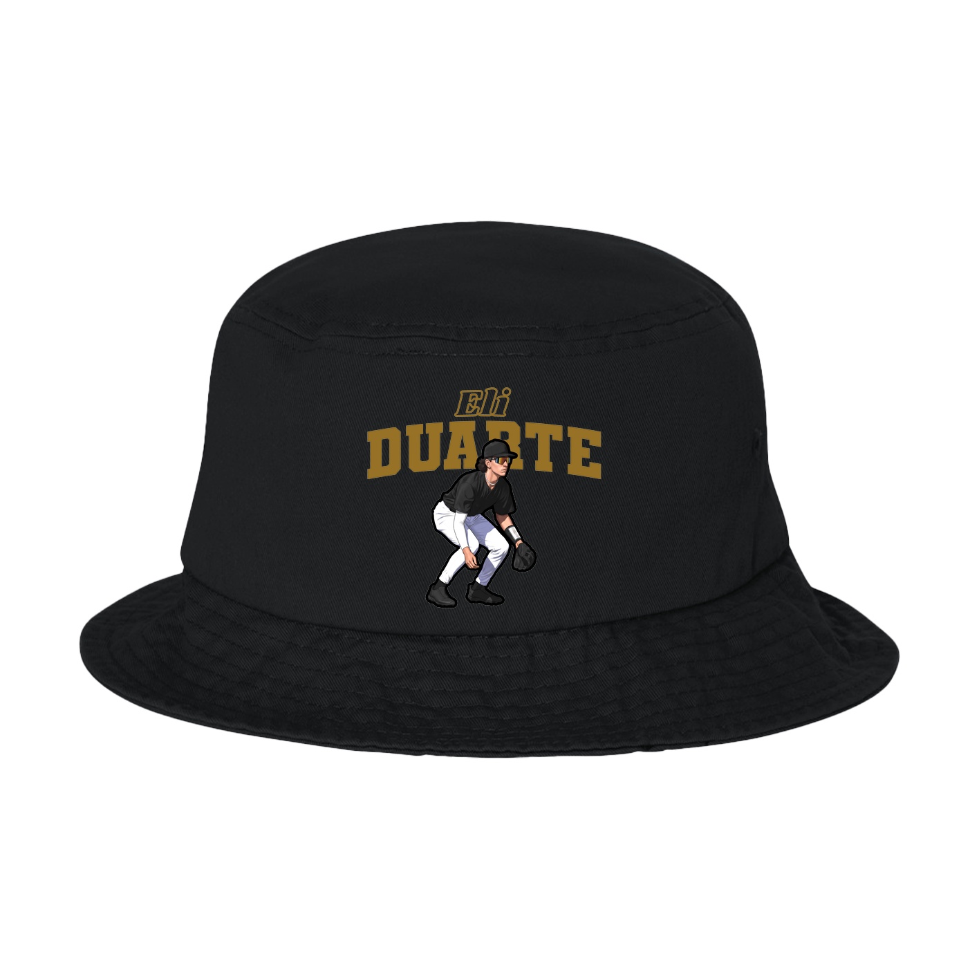 Bucket Cap — Name Arch in Black