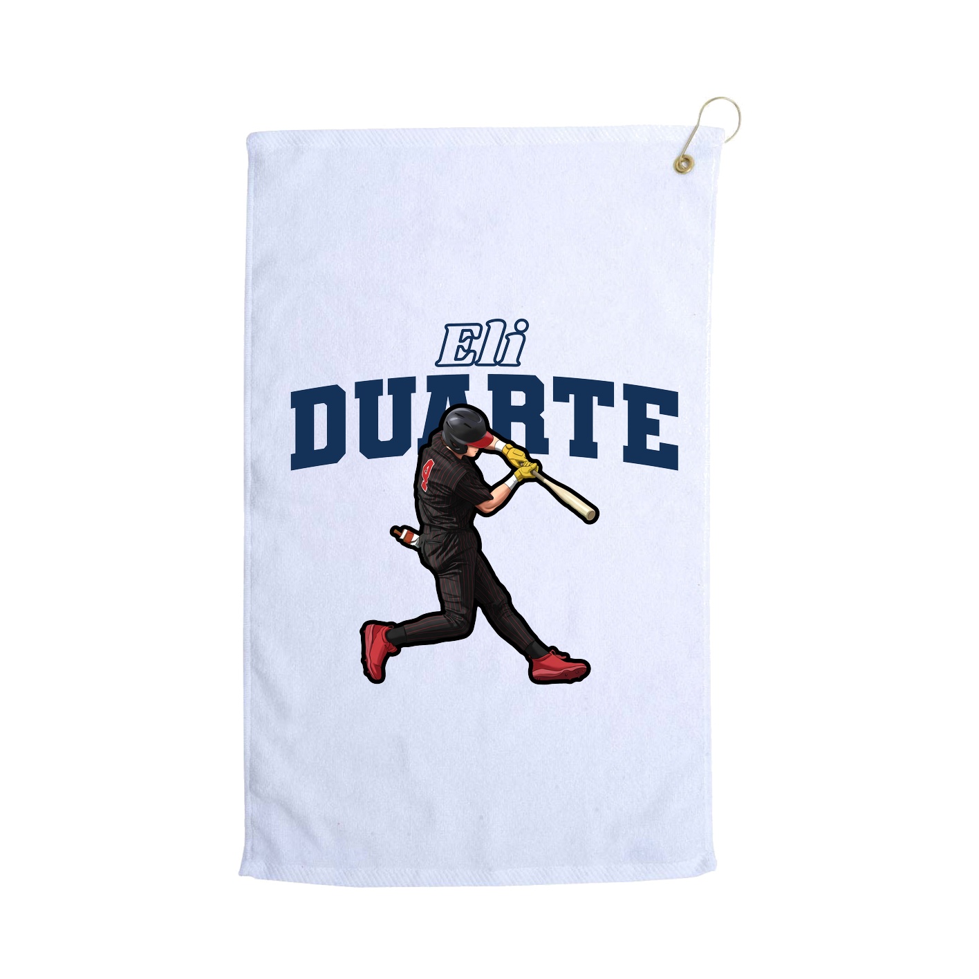 Golf Towel — Name Arch in White