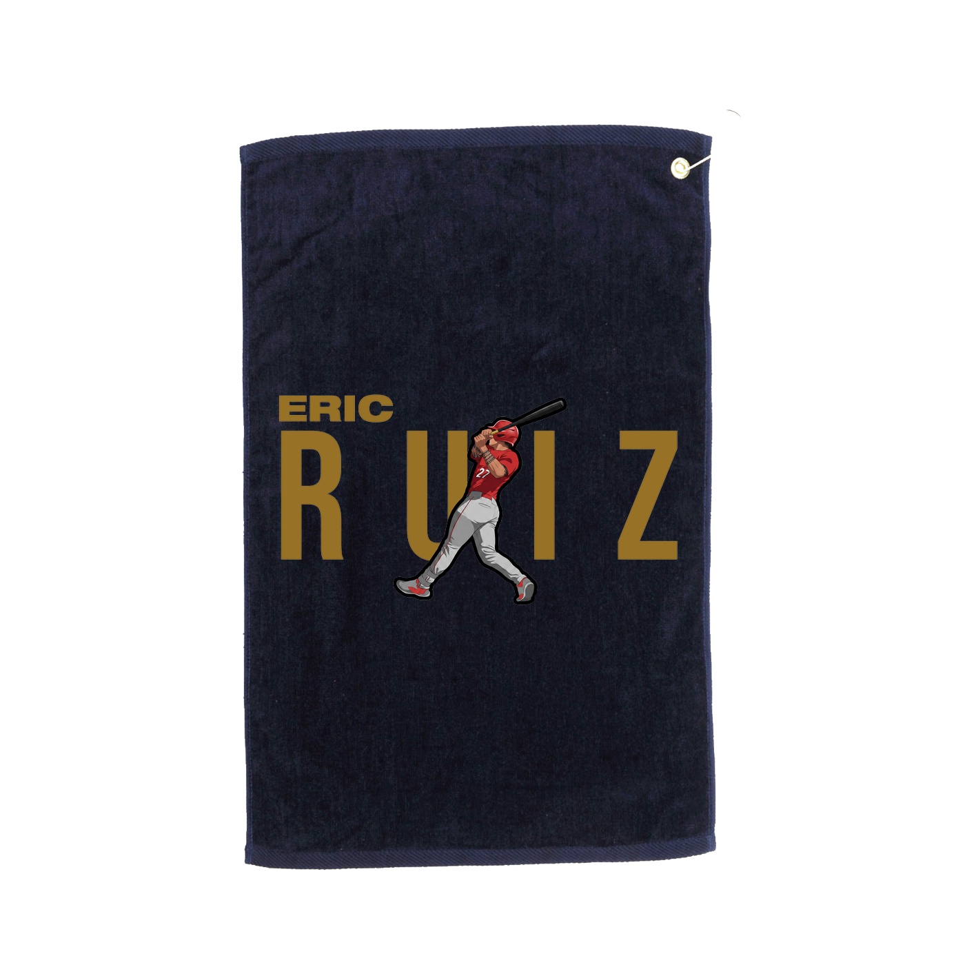 Golf Towel — Player Name in Navy