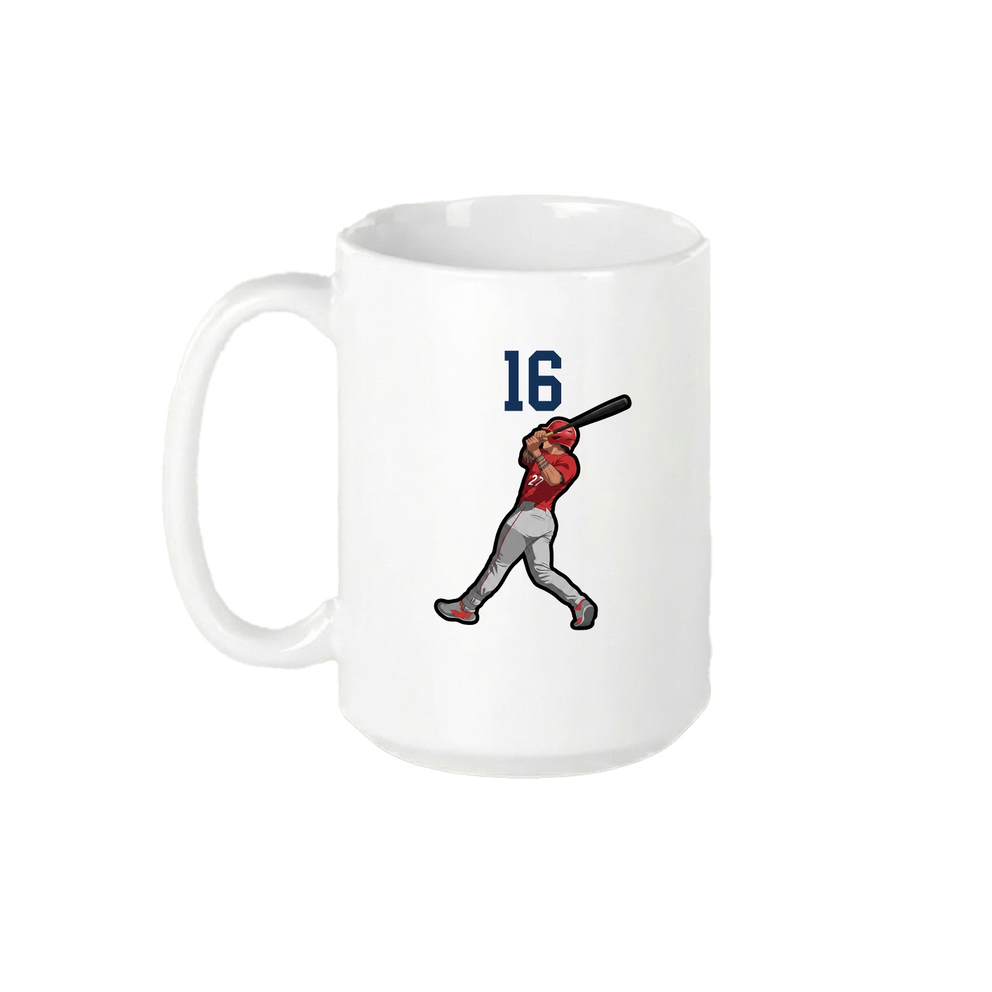 15oz Coffee Mug — Number Top in White