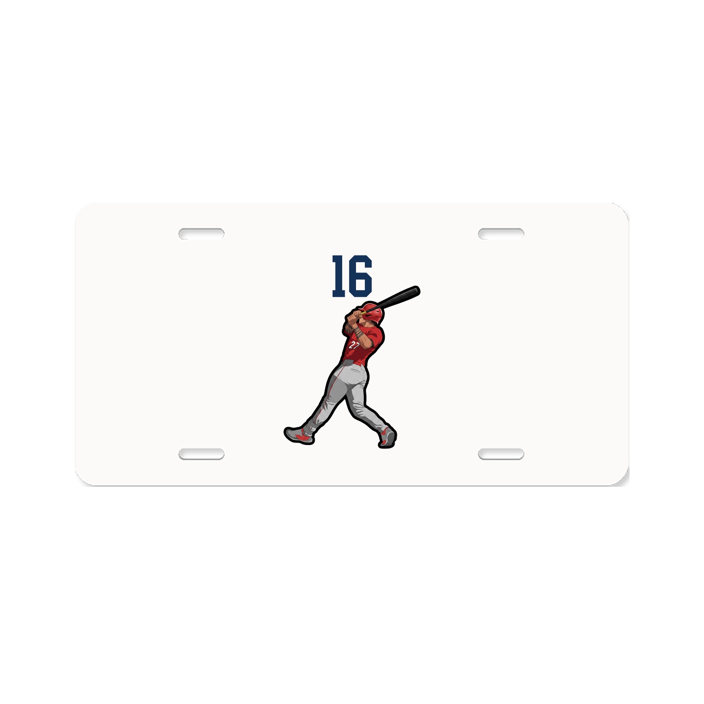 License Plate — Number Top in Classic