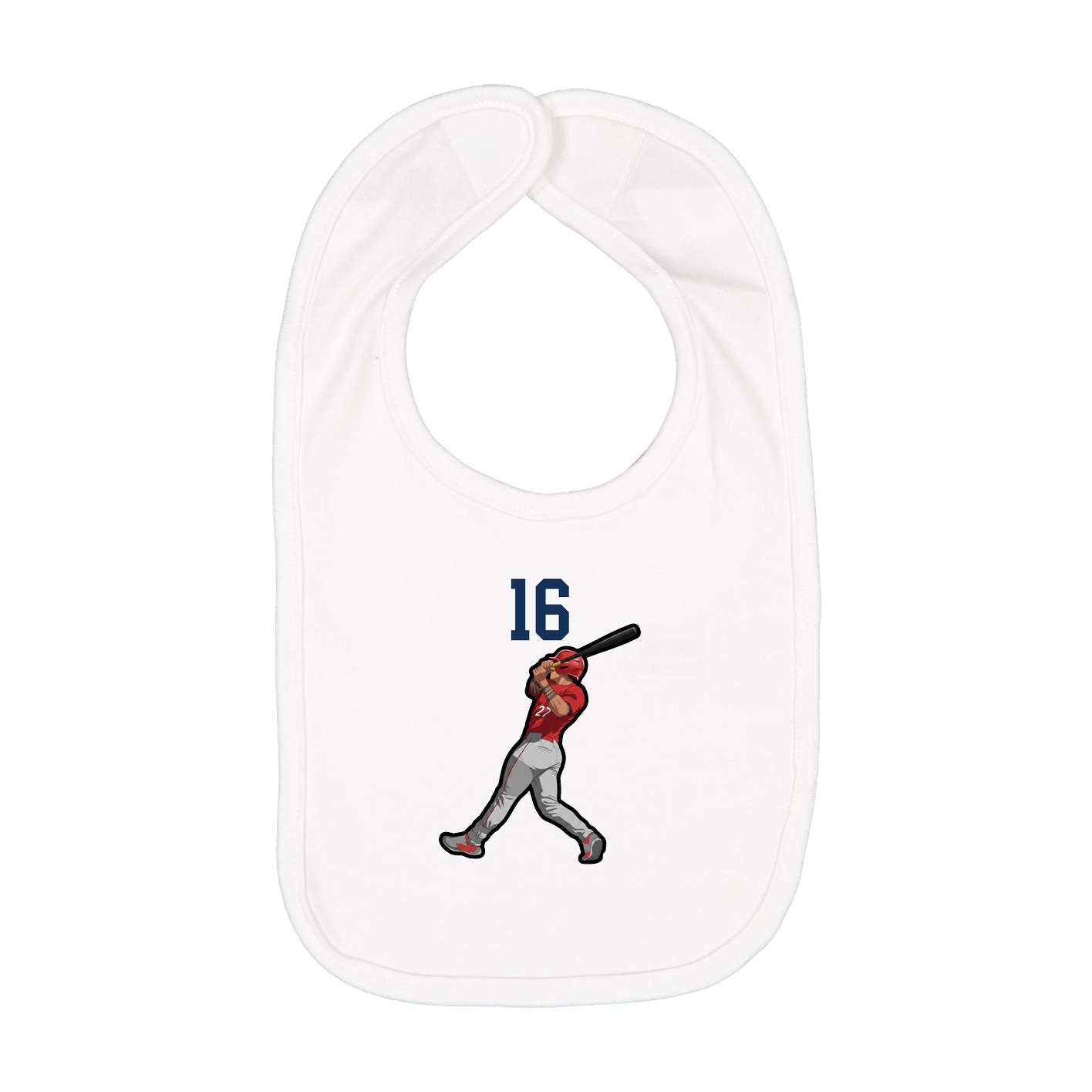 Infant Bib — Number Top in White