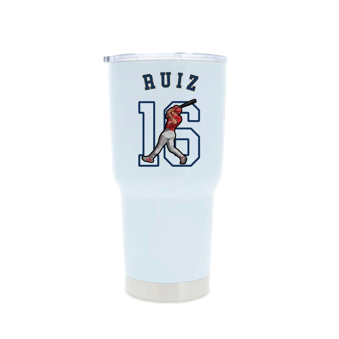 30oz Stainless Steel Tumbler — Shirsey Arch in White