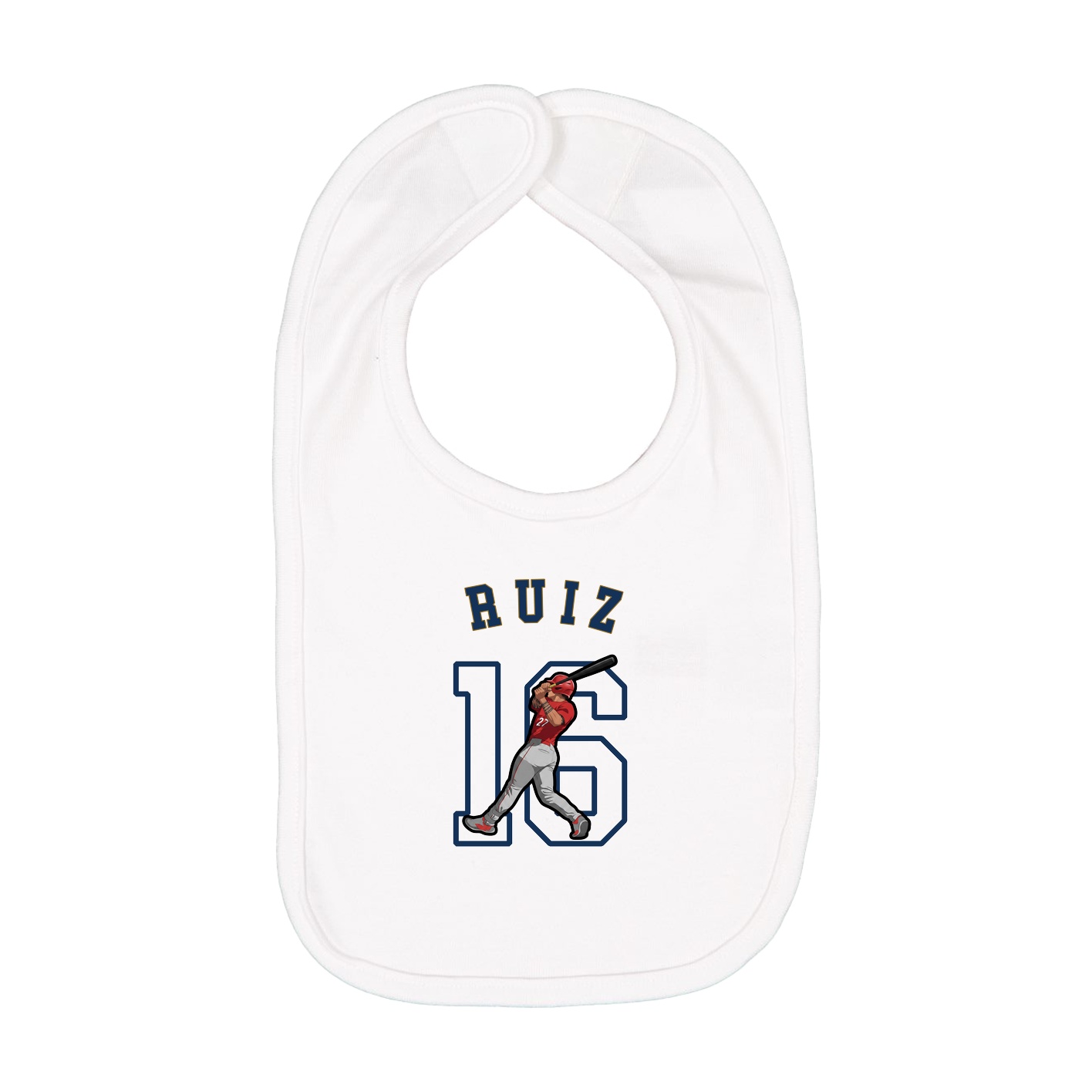 Infant Bib — Shirsey Arch in White