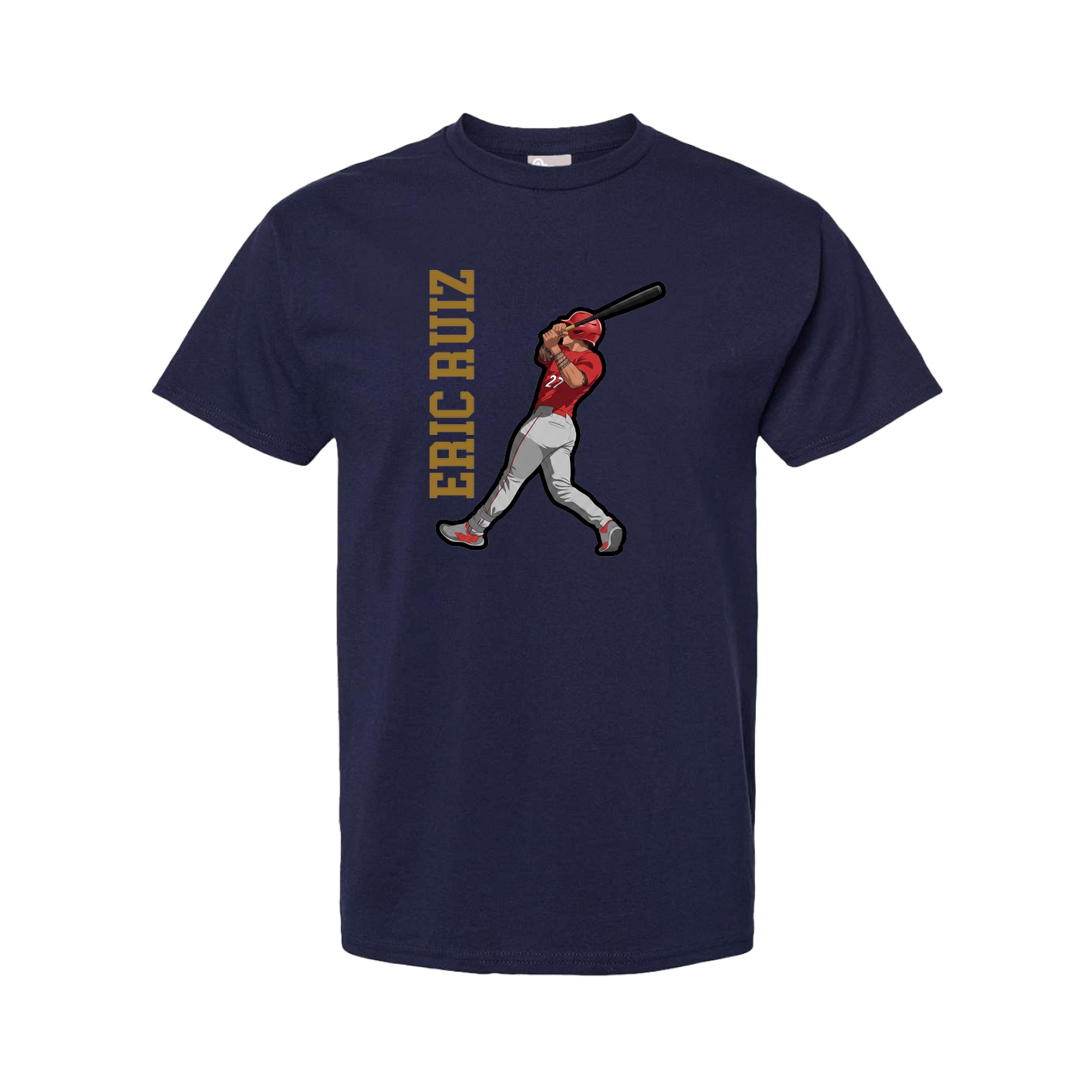 Youth Tee — Name Vertical in Navy