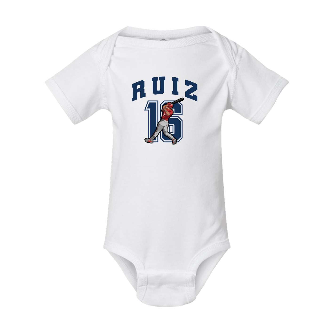 Baby Onesie — Number in White