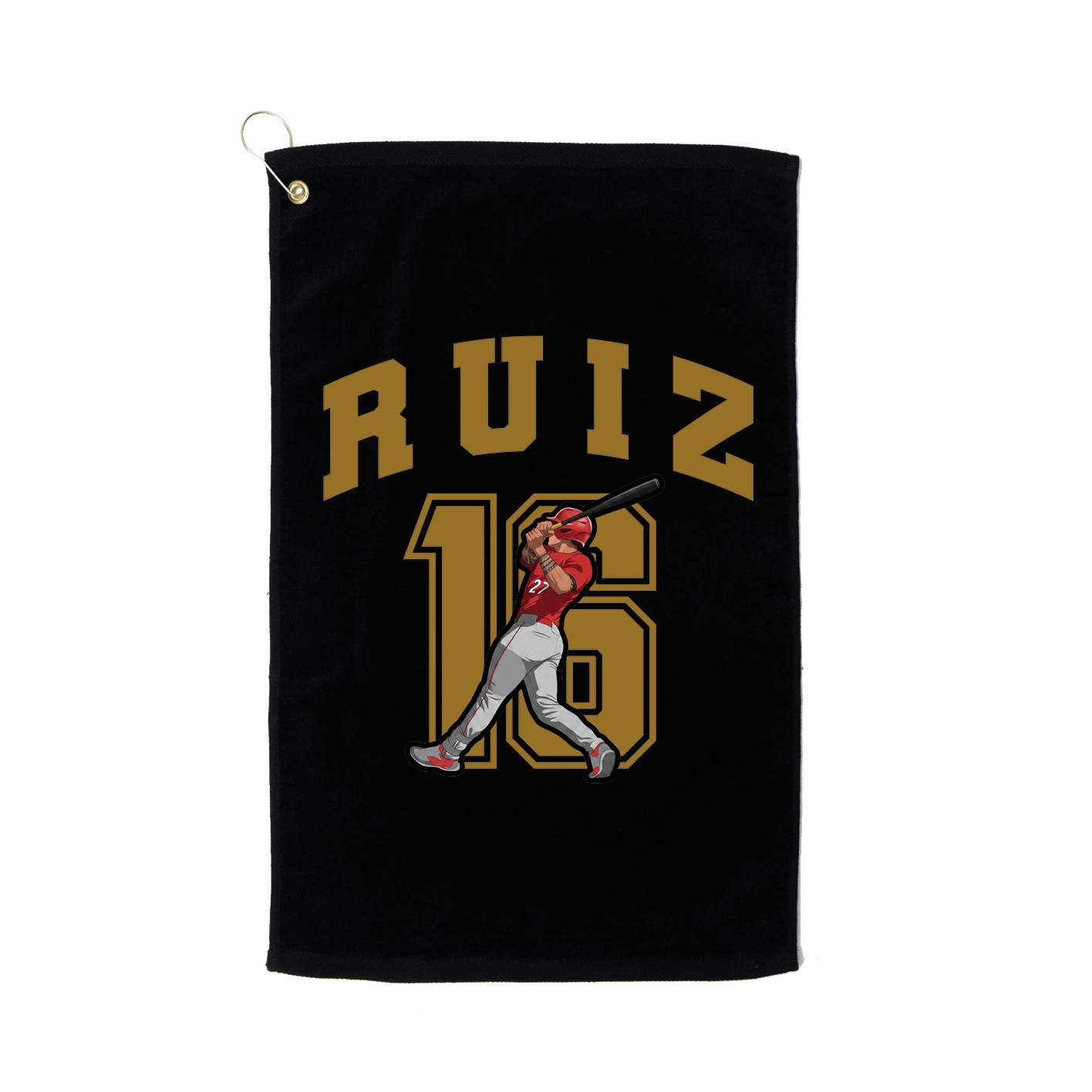 Golf Towel — Number in Black