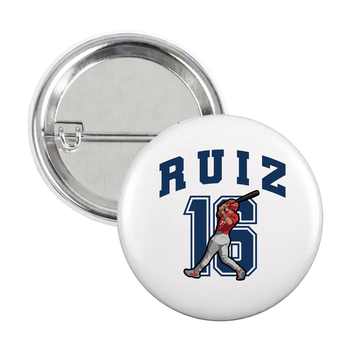 Game Day Button — Number in White