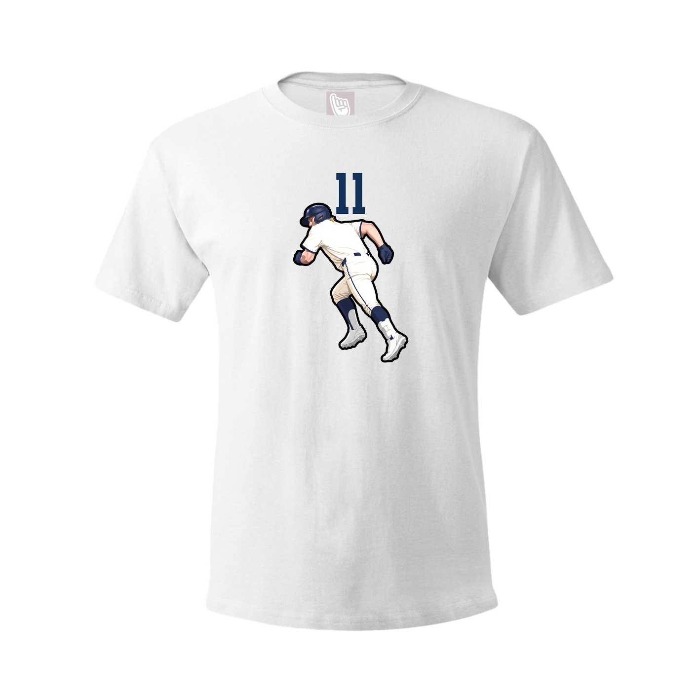 Youth Tee — Number Top in White