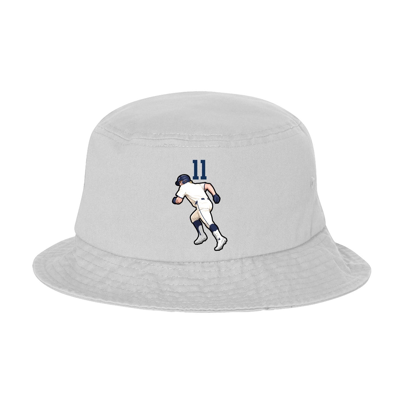 Bucket Cap — Number Top in White