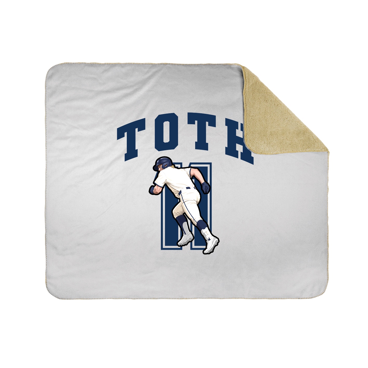 Throw Blanket — Number in White