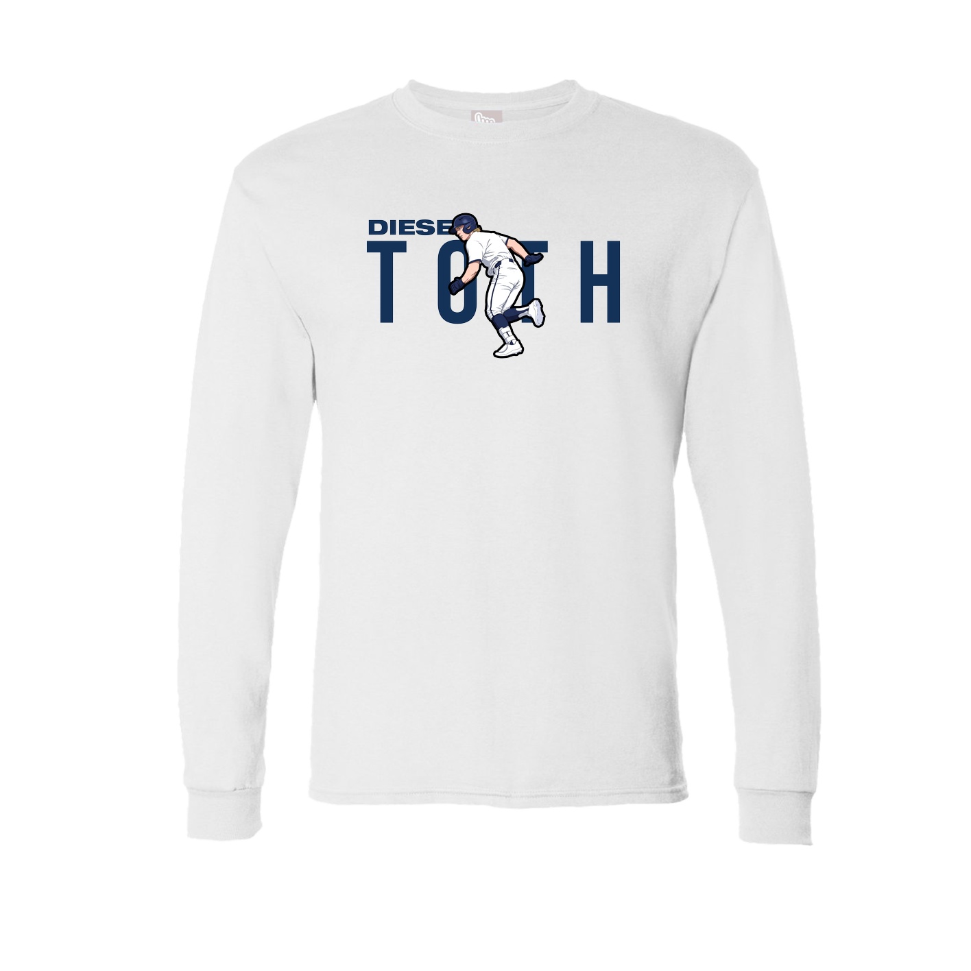 Long Sleeve Tee — Player Name in White