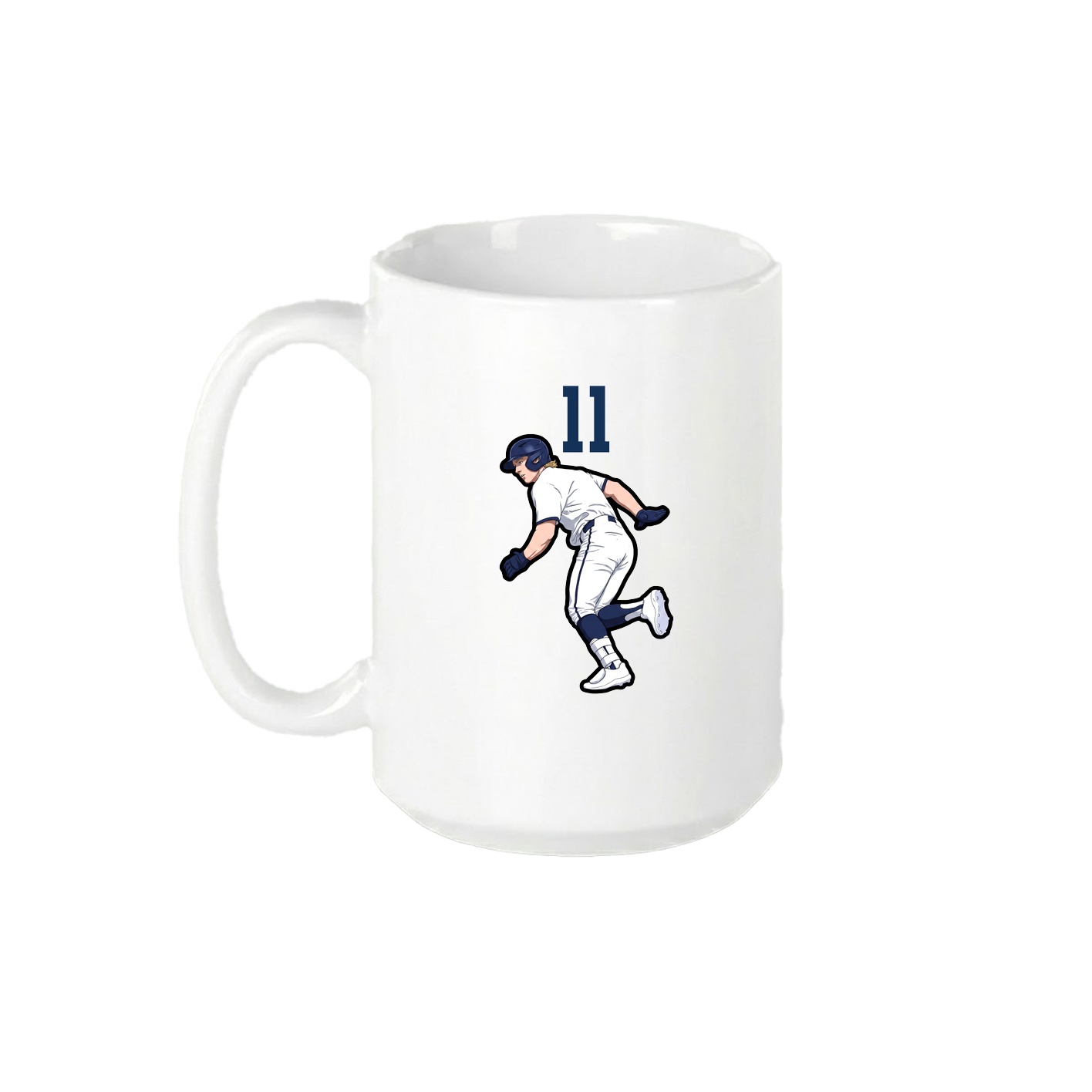 15oz Coffee Mug — Number Top in White
