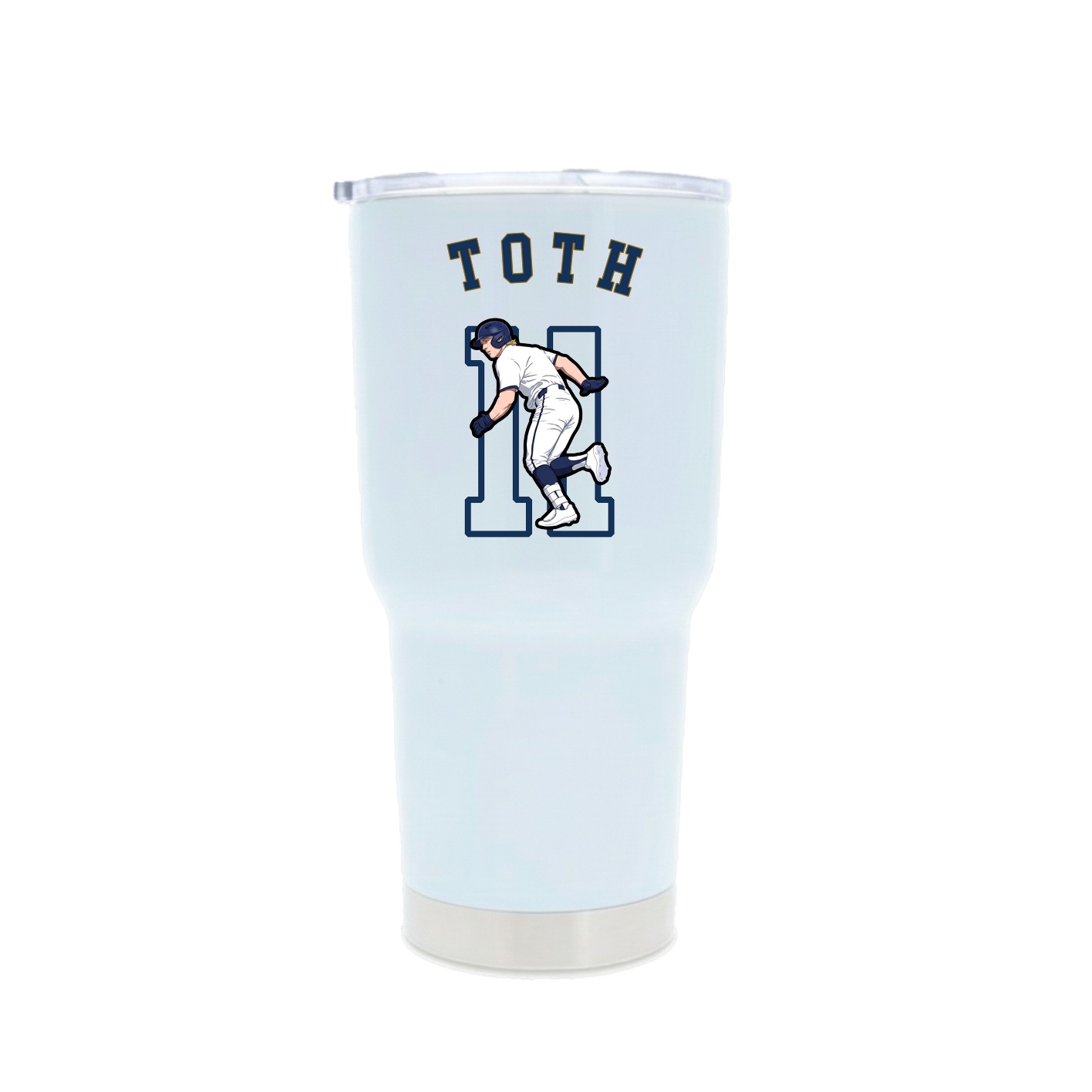 30oz Stainless Steel Tumbler — Shirsey Arch in White