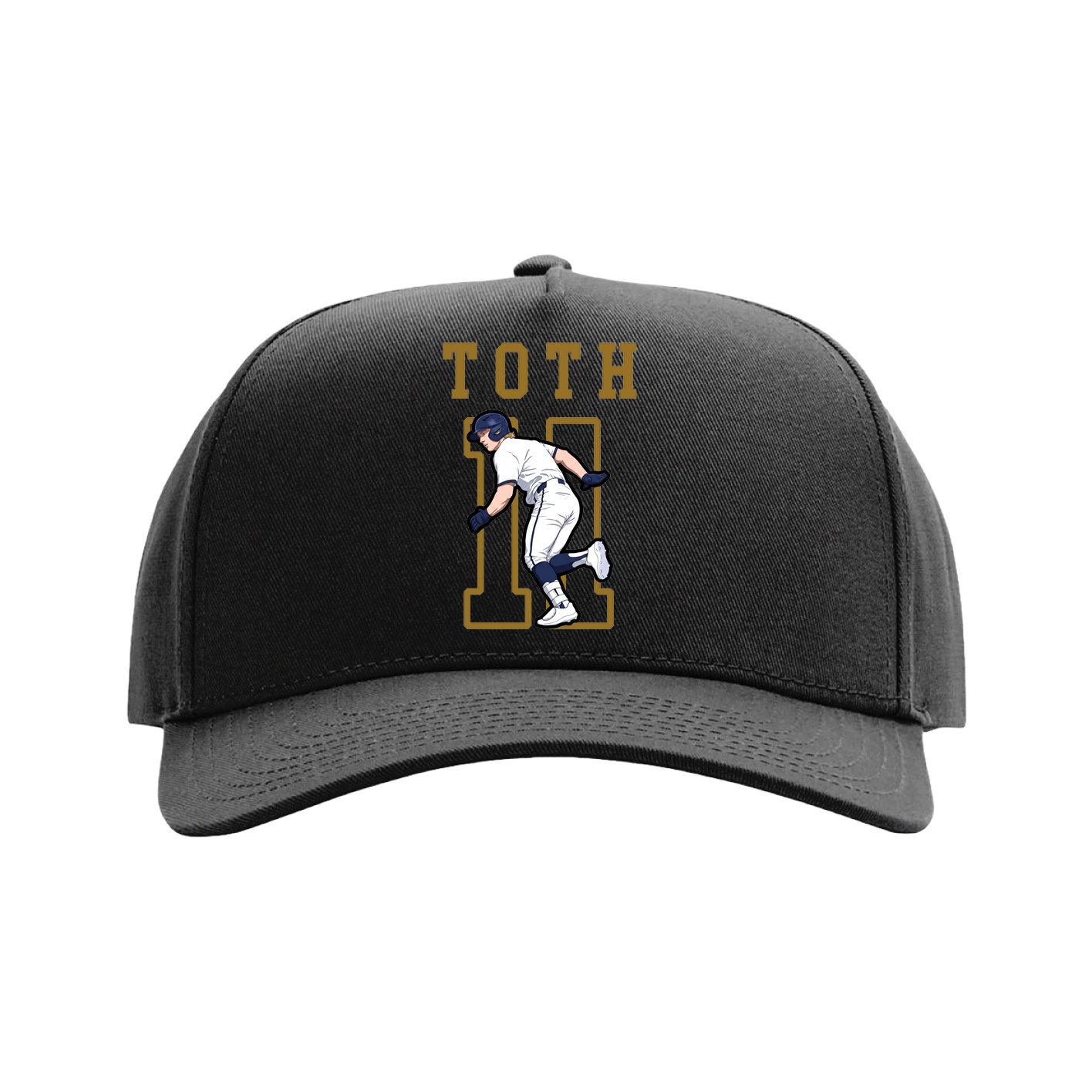 Full Fabric Five-Panel Champ Cap — Shirsey in Black