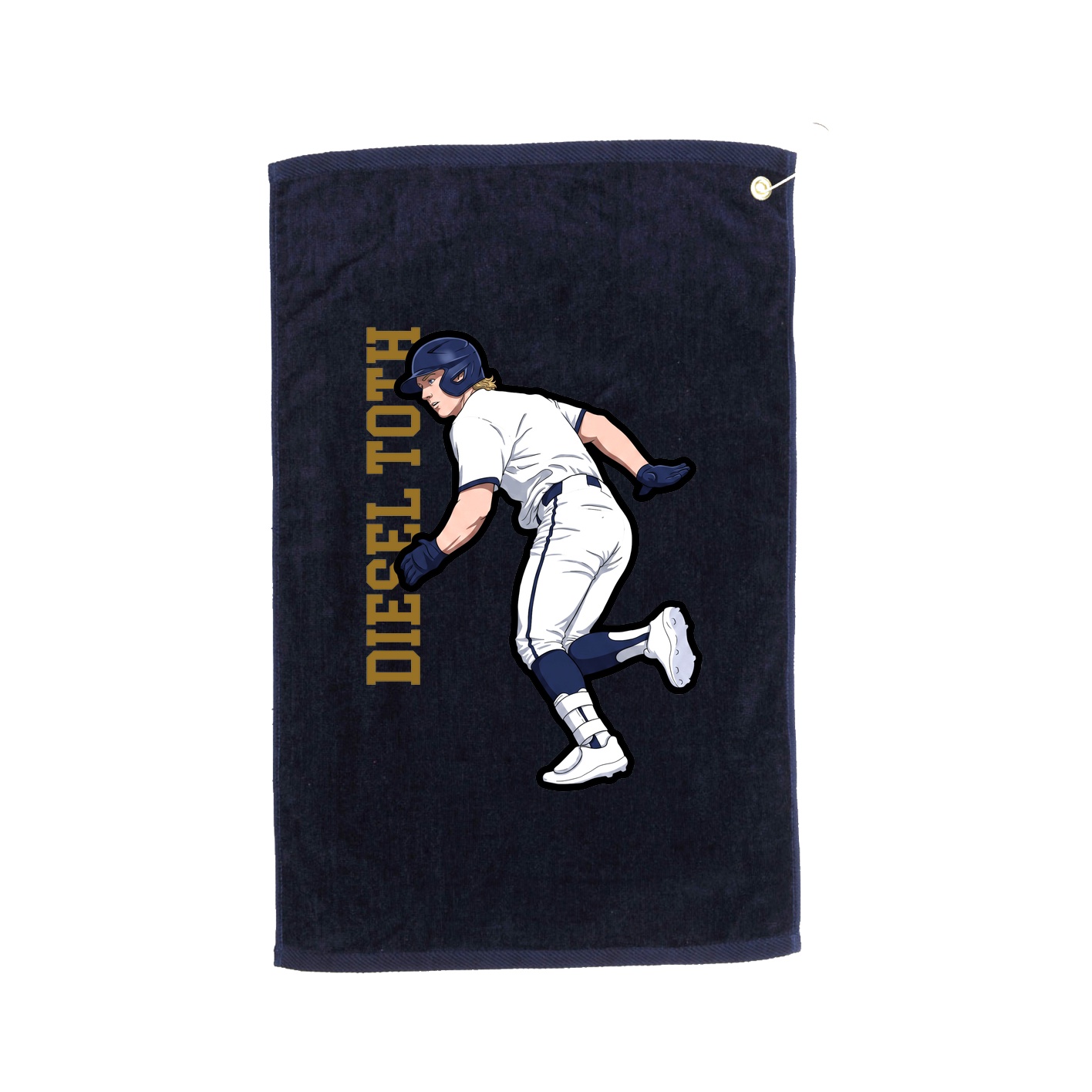 Golf Towel — Name Vertical in Navy