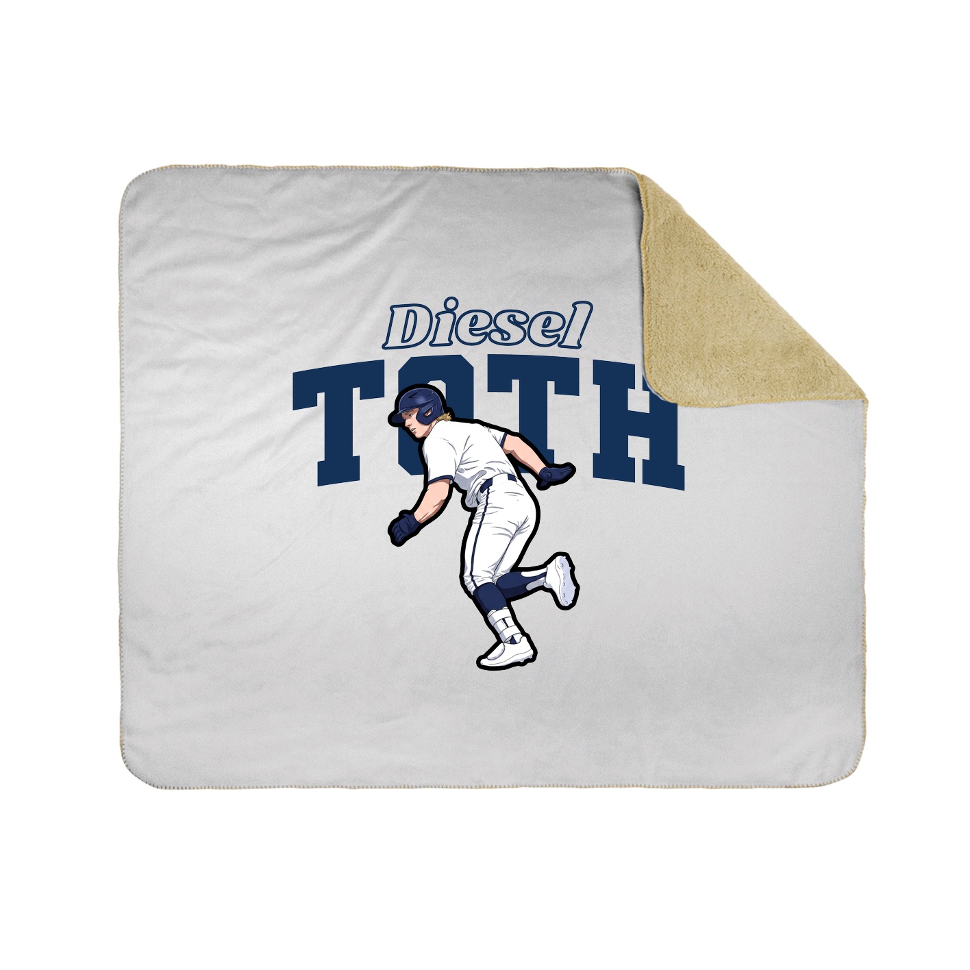 Throw Blanket — Name Arch in White