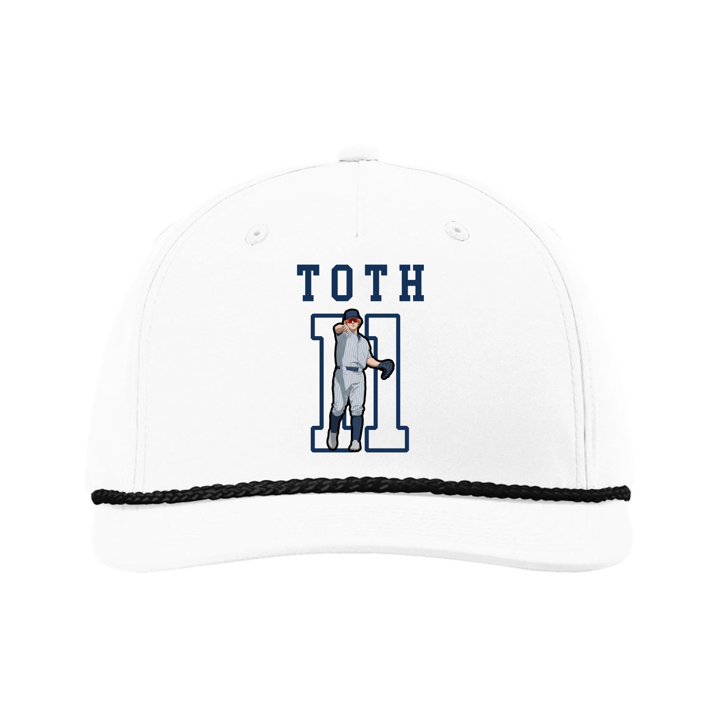 Five-Panel Classic Rope Cap — Shirsey in White