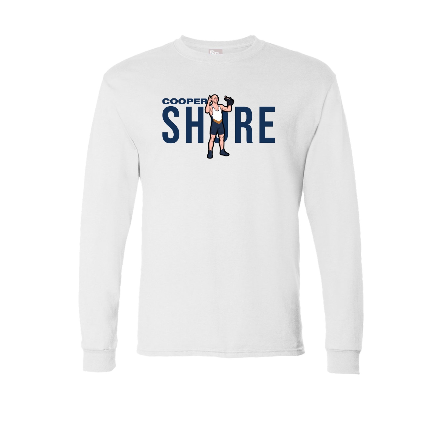 Long Sleeve Tee — Player Name in White