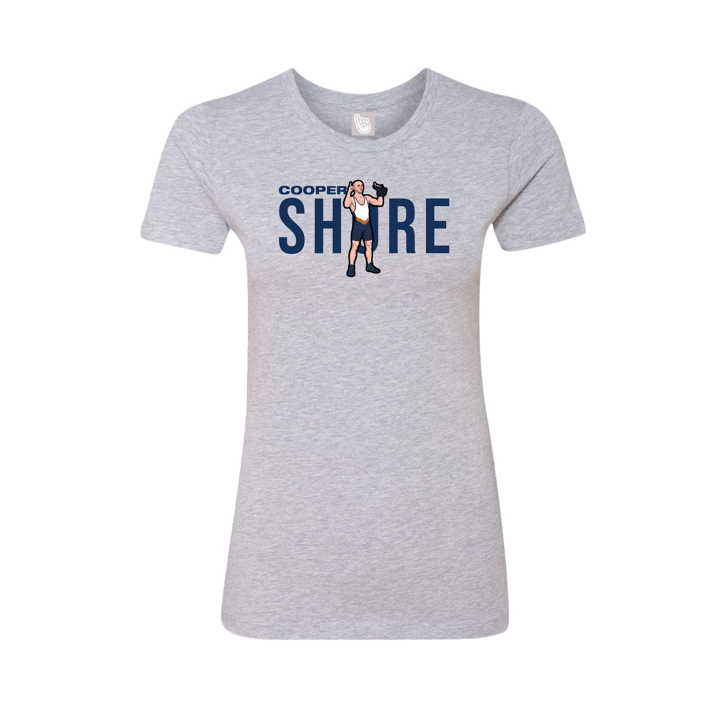 Fitted Women's Tee — Player Name in Grey