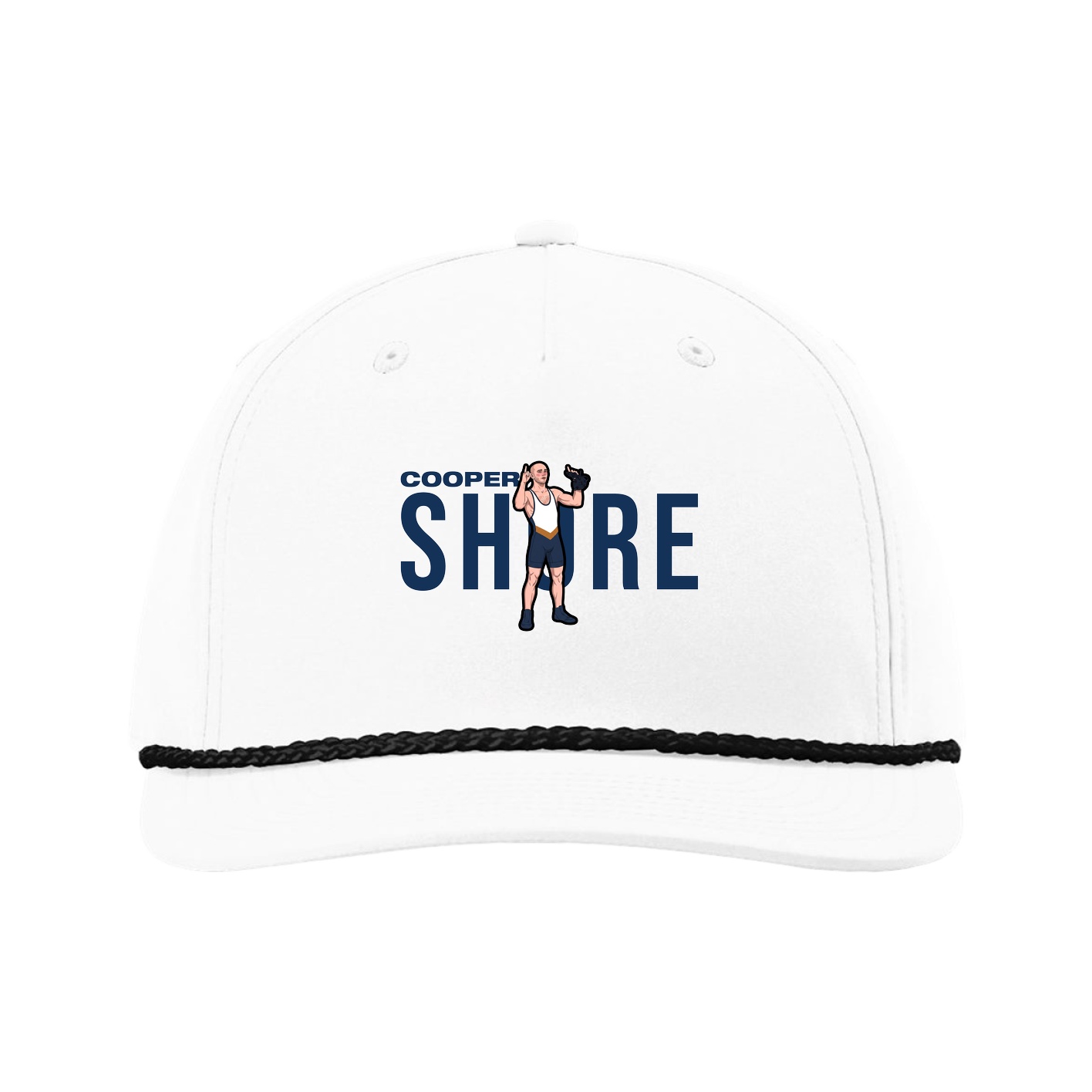 Five-Panel Classic Rope Cap — Player Name in White